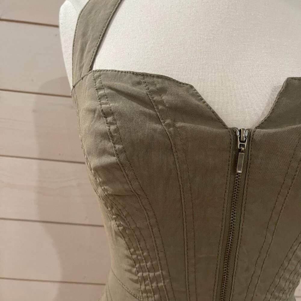 Anthropologie Zip-Front Corset Dress NWOT Size XXS - Picture 11 of 11